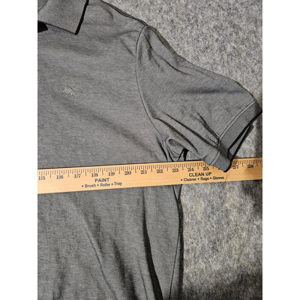 Tommy Bahama Polo Shirt Mens XL Gray Supima Cotton Blend Short Sleeve